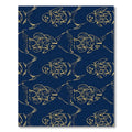 Golden Fish On Deep Blue Ocean Rug
