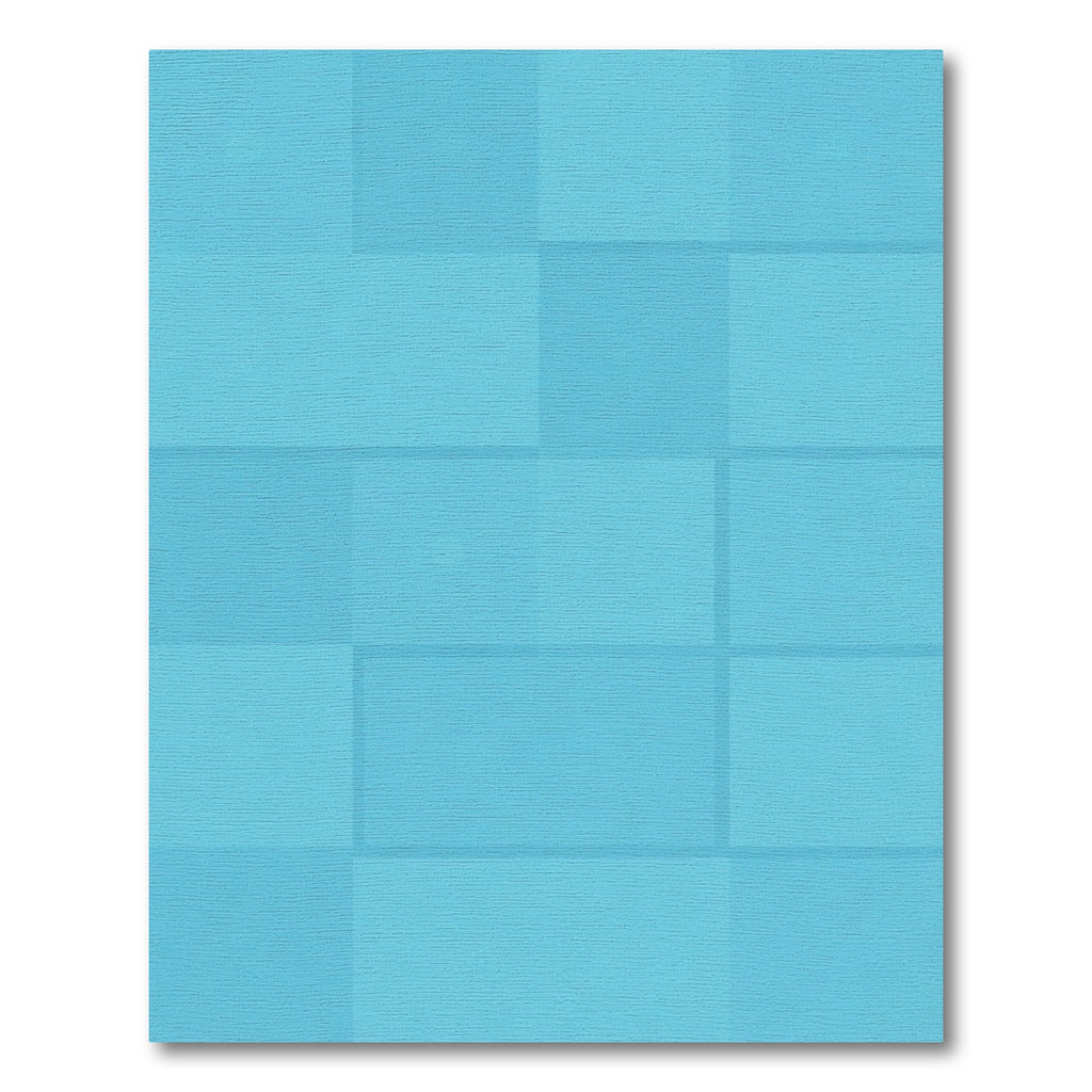 Aqua Geometric Overlay Blocks Rug