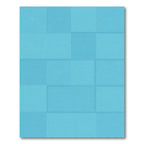 Aqua Geometric Overlay Blocks Rug