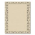 Black Abstract Dot Border Rug