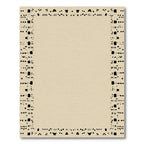 Black Abstract Dot Border Rug