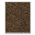 Brown Black Abstract Zebra Stripe Rug