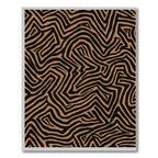 Brown Black Abstract Zebra Stripe Rug