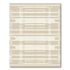 Geometric Neutral Stripe Overlay Rug