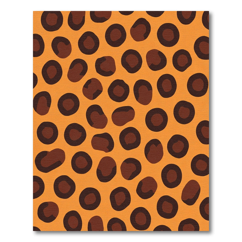 Orange Brown Animal Spots Rug