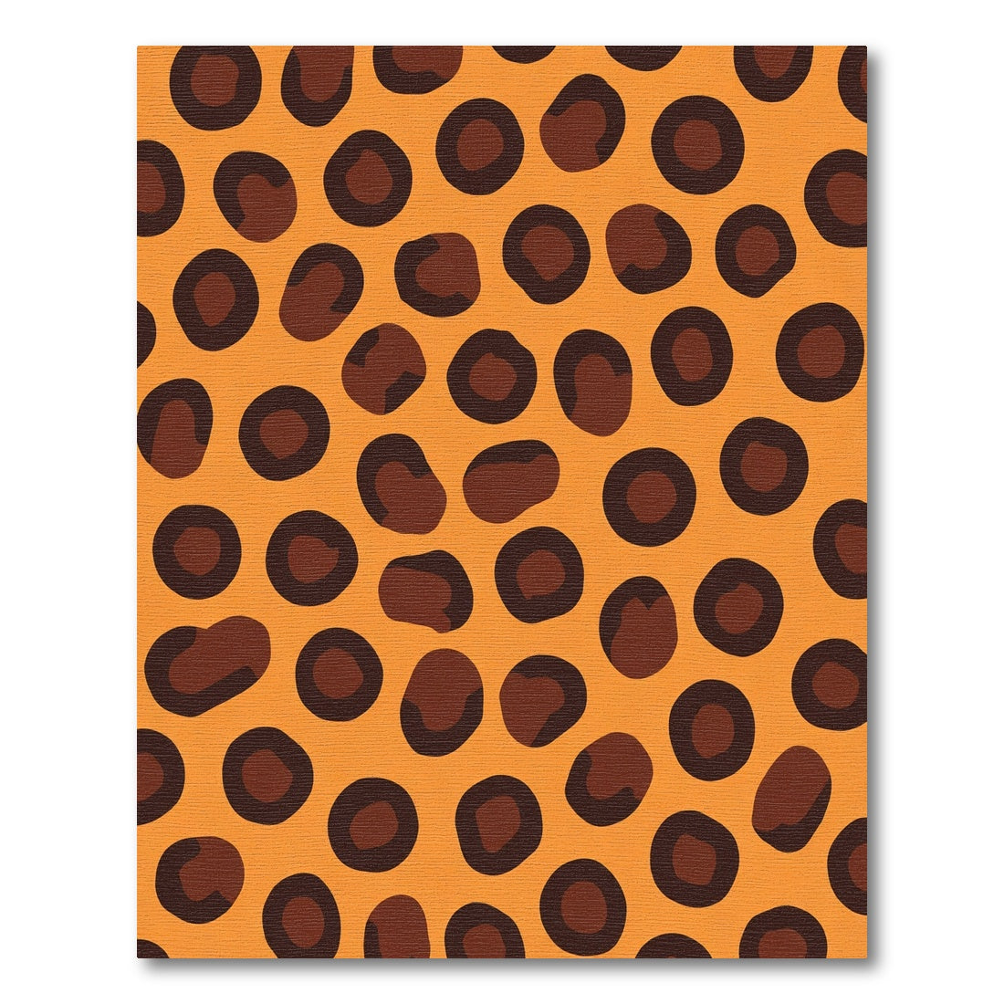 Orange Brown Animal Spots Rug