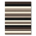 Neutral Earth Tone Horizontal Stripe Rug