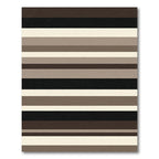 Neutral Earth Tone Horizontal Stripe Rug