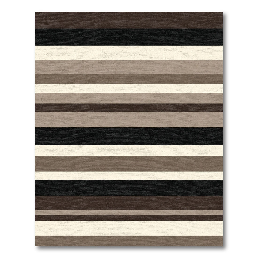 Neutral Earth Tone Horizontal Stripe Rug