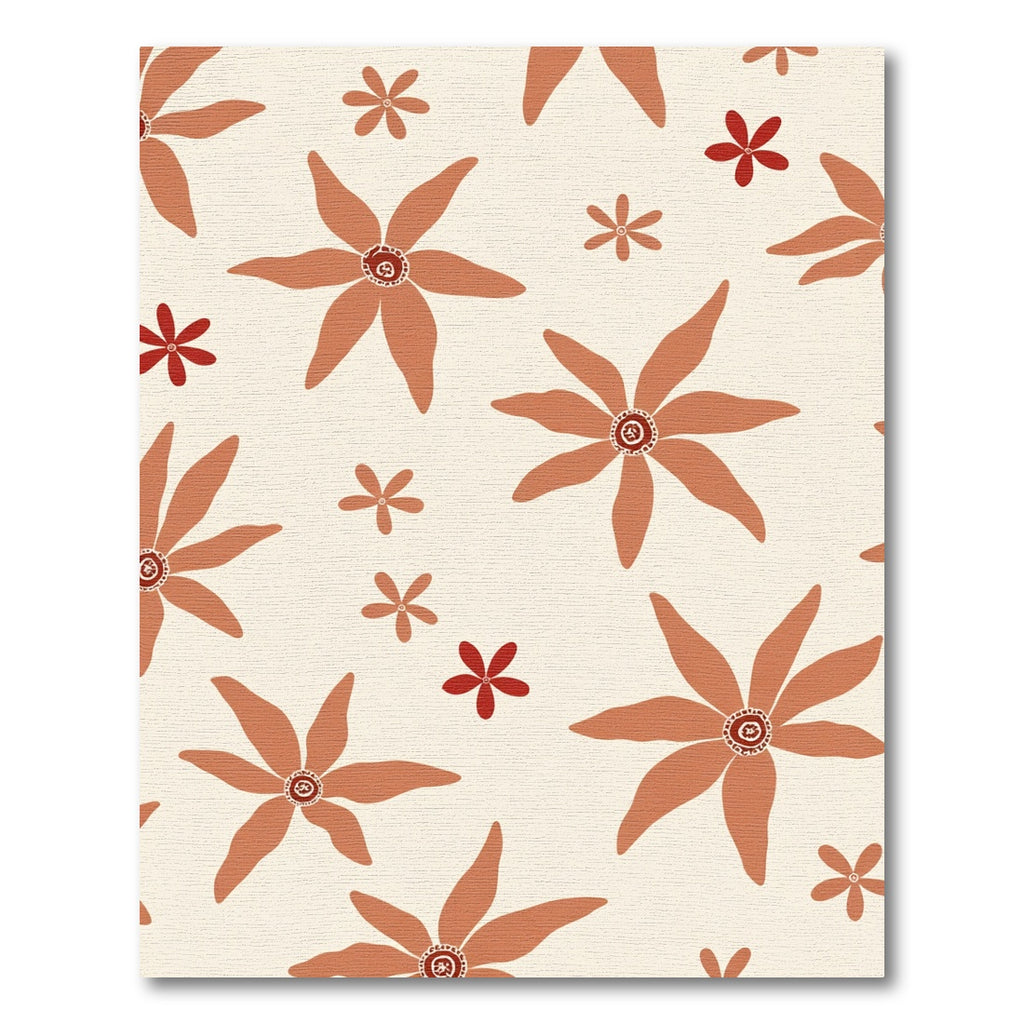 Terracotta Petal Floral Medley Rug