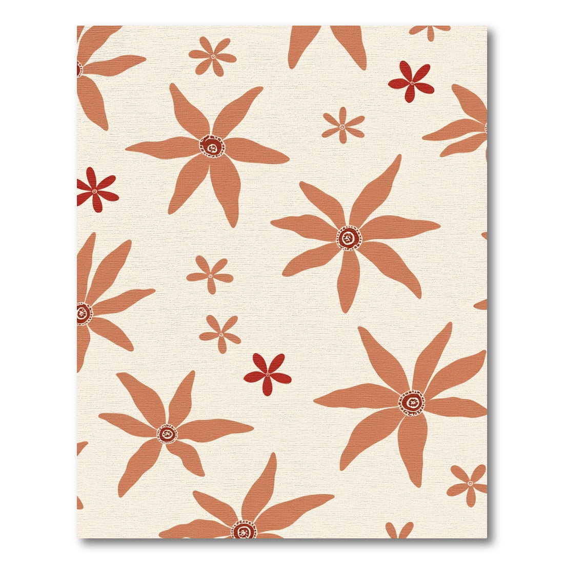 Terracotta Petal Floral Medley Rug