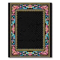Vibrant Floral Border Trim Rug