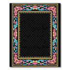 Vibrant Floral Border Trim Rug
