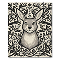 Gray Hare Floral Silhouette Rug