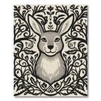Gray Hare Floral Silhouette Rug