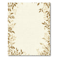 Earthy Tan Nature Leaf Branches Rug
