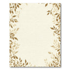 Earthy Tan Nature Leaf Branches Rug