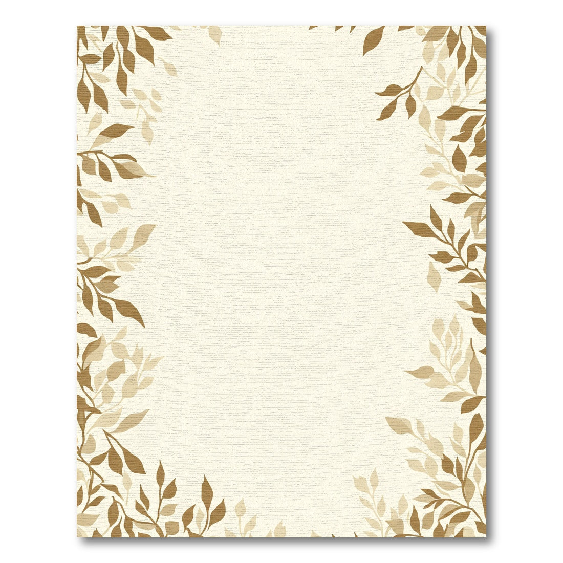 Earthy Tan Nature Leaf Branches Rug