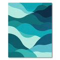 Oceanic Blue Wave Abstract Rug