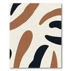 Organic Abstract Shapes Terra Cotta Blue Rug
