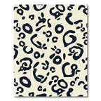 Bold Black Spots Cream Background Rug
