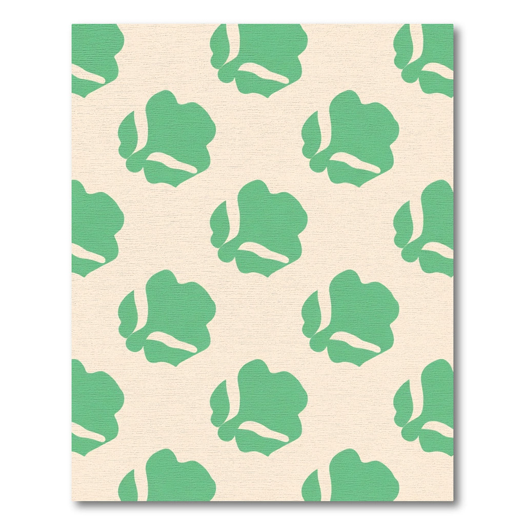 Mint Green Floral Abstract Repeat Rug
