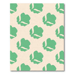 Mint Green Floral Abstract Repeat Rug