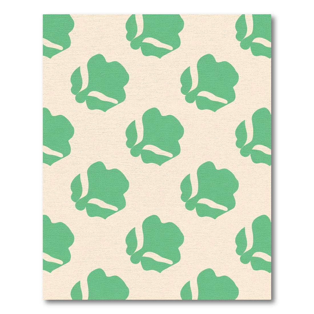 Mint Green Floral Abstract Repeat Rug