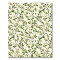 Green Leafy Vine Floral Cream Rug