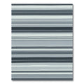 Cool Gray Thin Horizontal Stripe Rug
