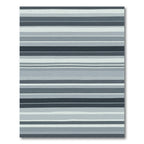 Cool Gray Thin Horizontal Stripe Rug