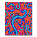 Vibrant Swirls in Orange and Blue Rug
