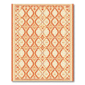 Ornate Cream Coral Diamond Garland Rug