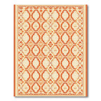 Ornate Cream Coral Diamond Garland Rug
