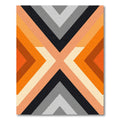 Bold Orange Geometric Chevron Rug