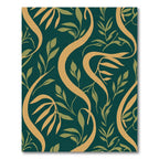 Emerald Green Vine Swirl Rug