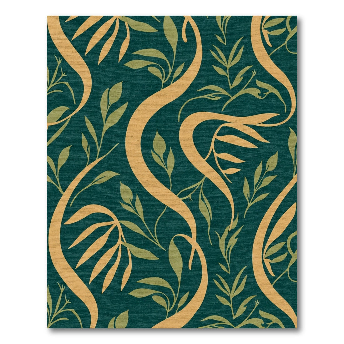 Emerald Green Vine Swirl Rug
