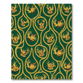 Forest Green Golden Antler Drops Rug