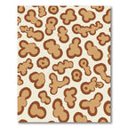 Brown And Tan Abstract Blob Rug