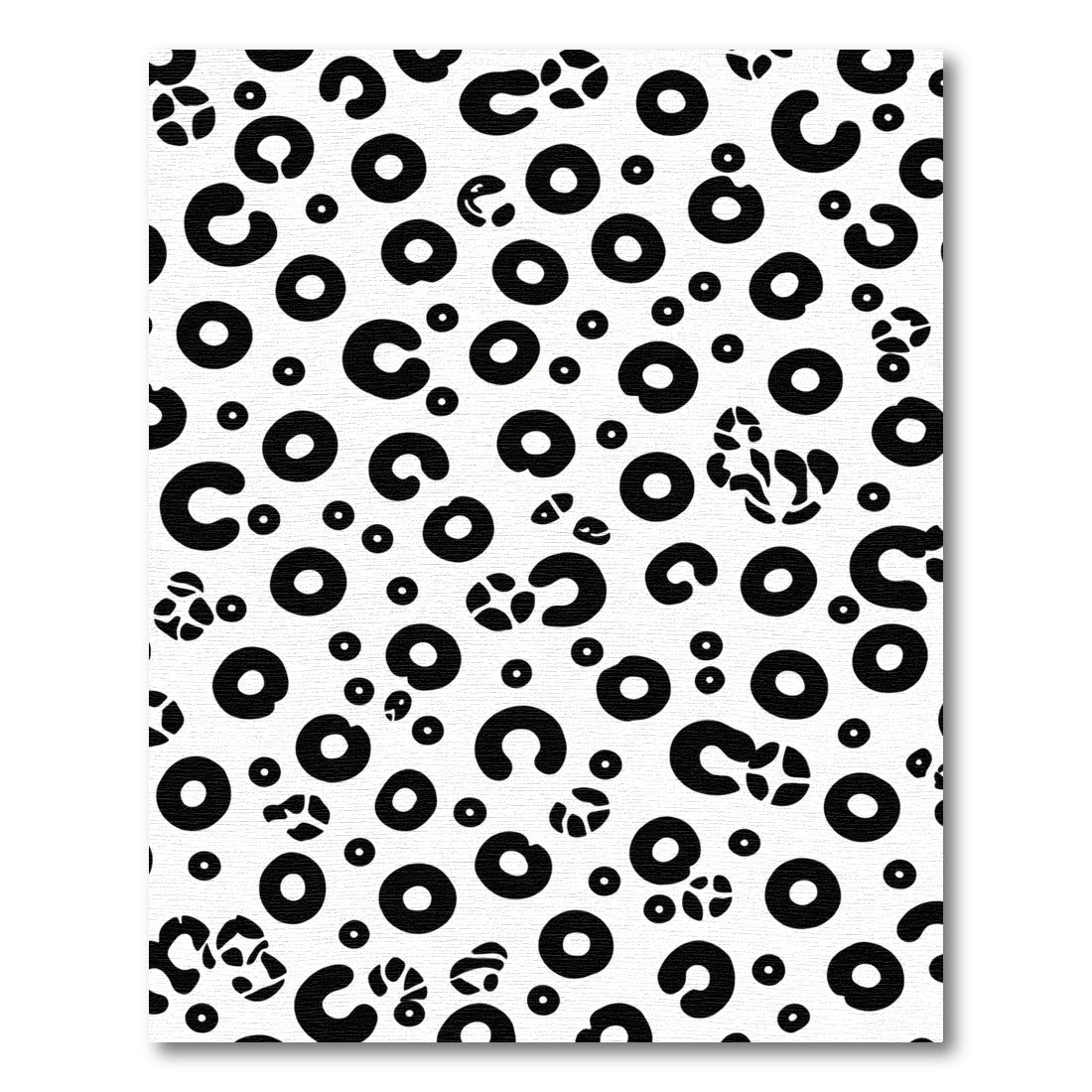 Bold Black Circles Scattered Composition Rug