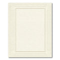 Off White Geometric Line Border Rug