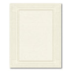 Off White Geometric Line Border Rug