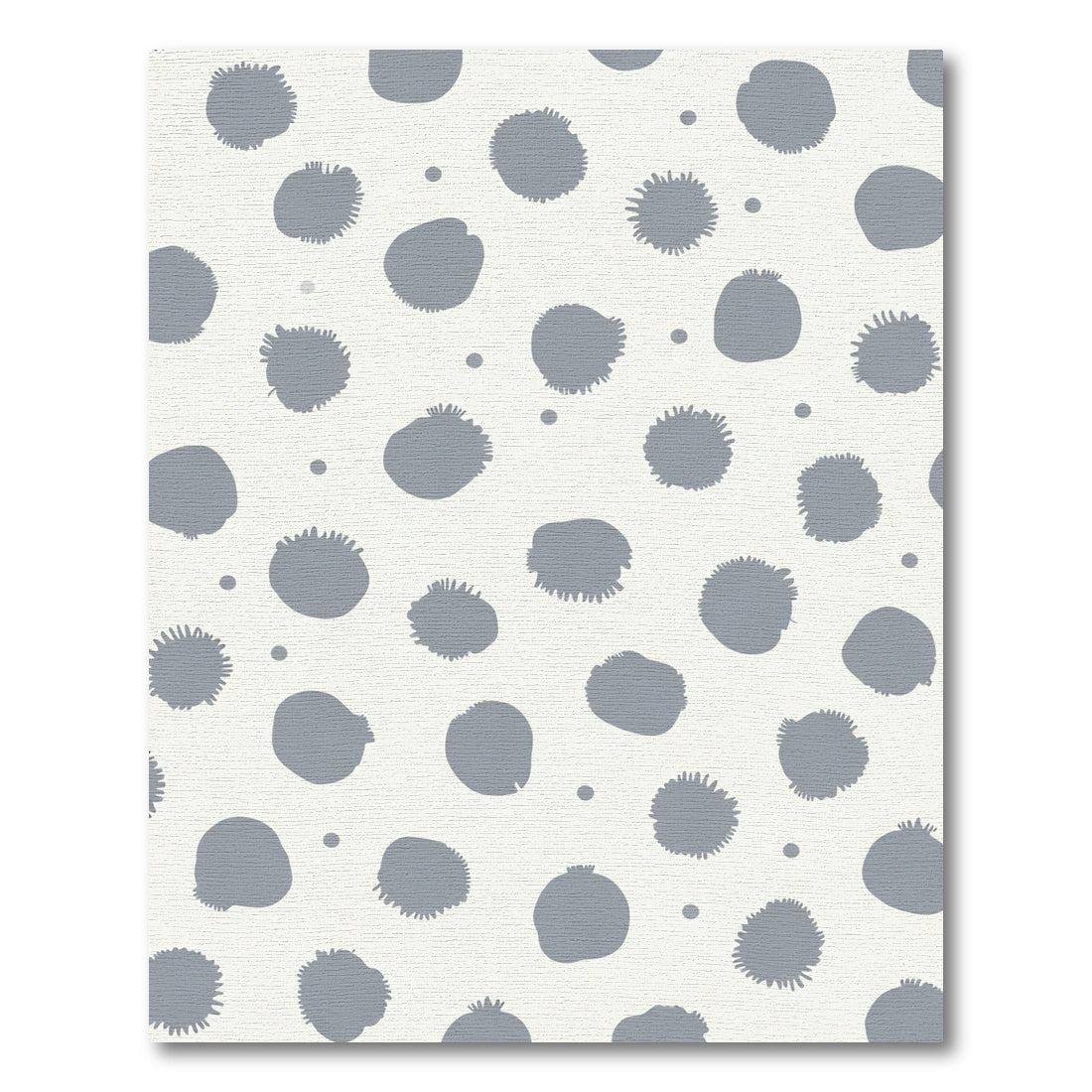 Gray Splatter Polka Dot Field Rug