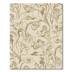 Tan Floral Vine Abstract Rug