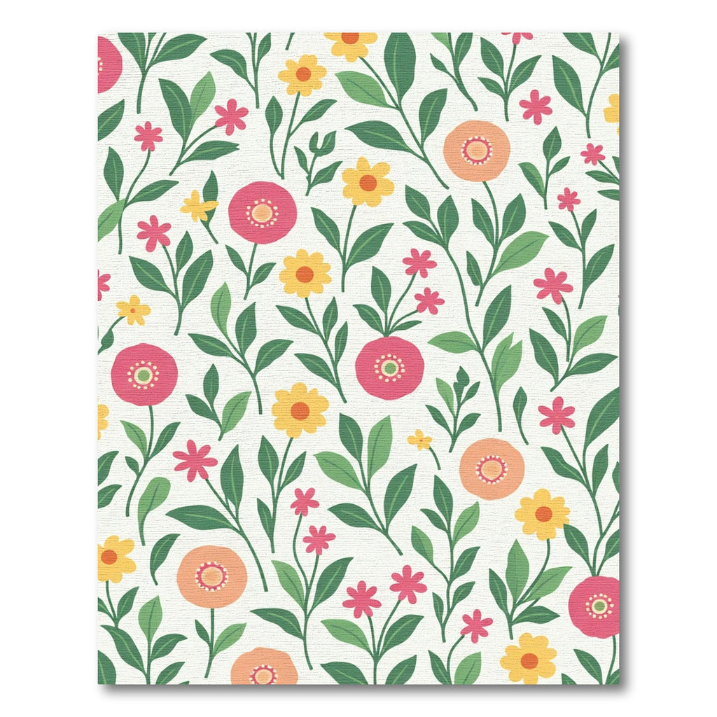 Whimsical Floral Garden Cream Rug