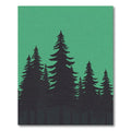 Dark Pine Forest Scene Rug