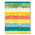 Multi-Color Geometric Chevron Stripe Rug