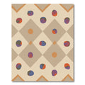 Neutral Tone Speckled Diamond Folk Rug