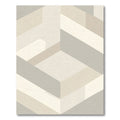 Neutral Tones Geometric Block Rug