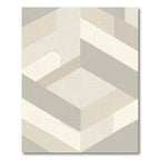 Neutral Tones Geometric Block Rug